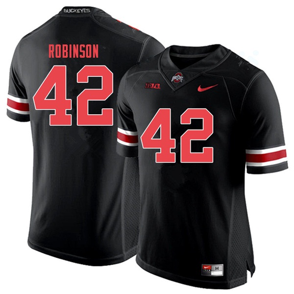 Ohio State Buckeyes #42 Bradley Robinson College Football Jerseys Sale-Black Out